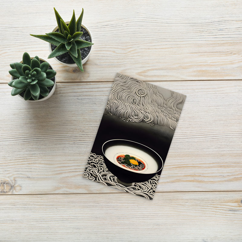 Fuji Ramen - Monochrome & Colour Postcard