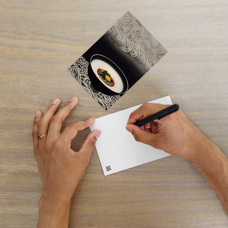 Fuji Ramen - Monochrome & Colour Postcard