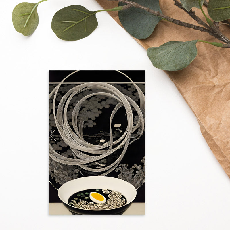 Mystic Ramen - Monochrome & Colour Postcard