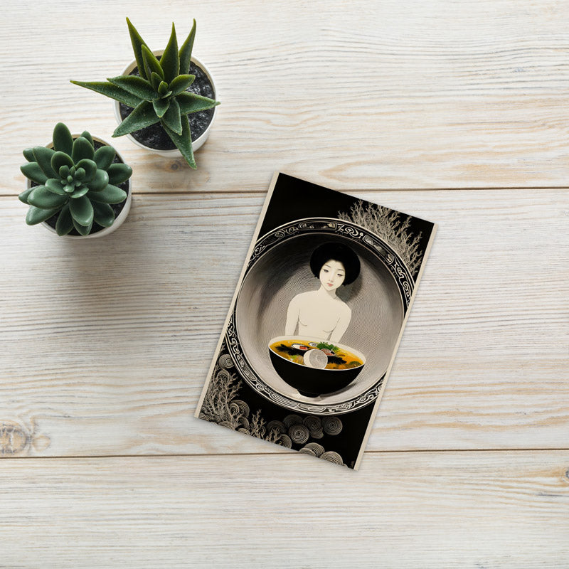 Ramen Yūrei - Monochrome & Colour Postcard