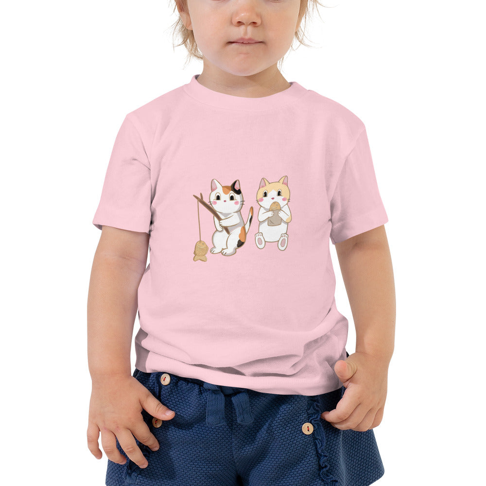 Cats & Taiyaki - Toddler Short Sleeve Tee