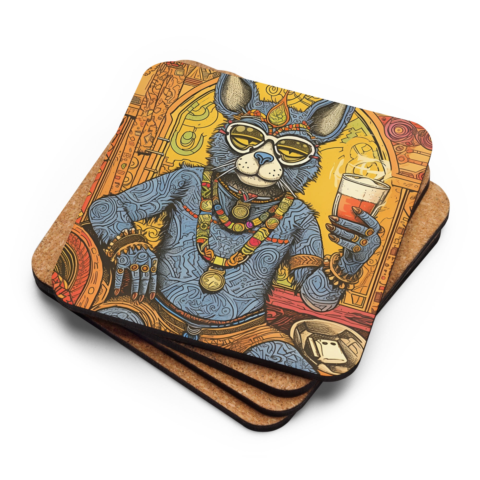 Shaman Ozzy - Cork-Back Coaster