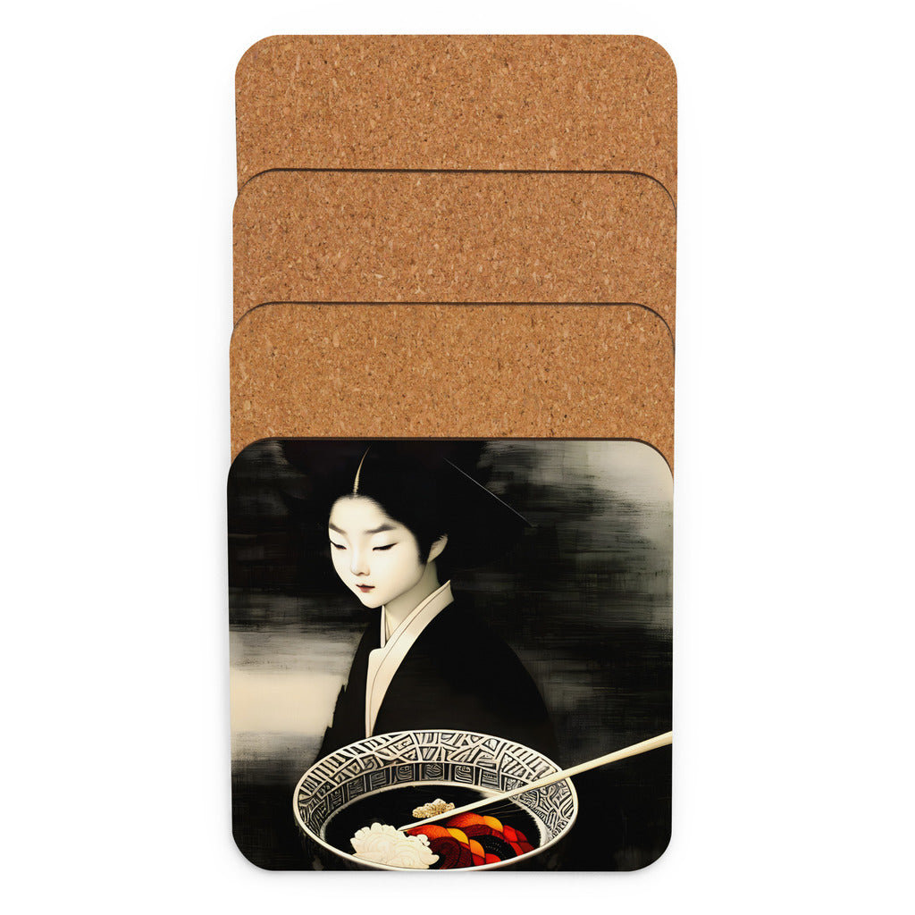 Autumn Ramen - Cork-Back Coaster