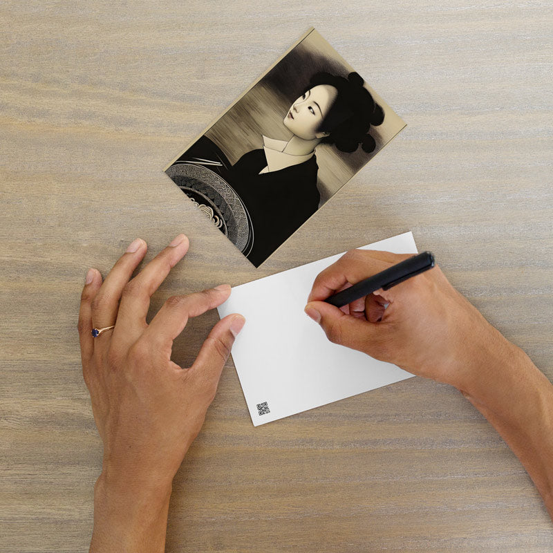 Geisha Ramen - Monochrome Postcard