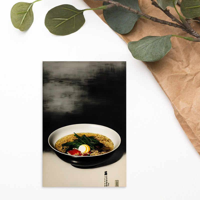 Shoyu Ramen - Monochrome &amp; Colour Postcard