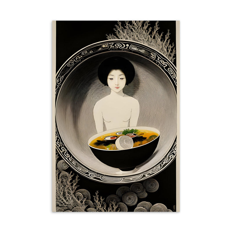 Ramen Yūrei - Monochrome &amp; Colour Postcard