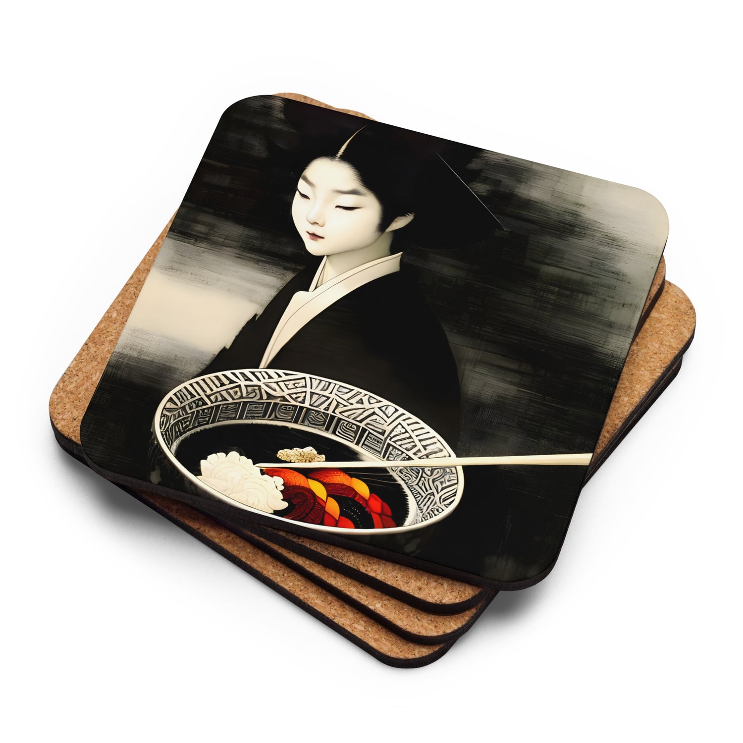 Autumn Ramen - Cork-Back Coaster