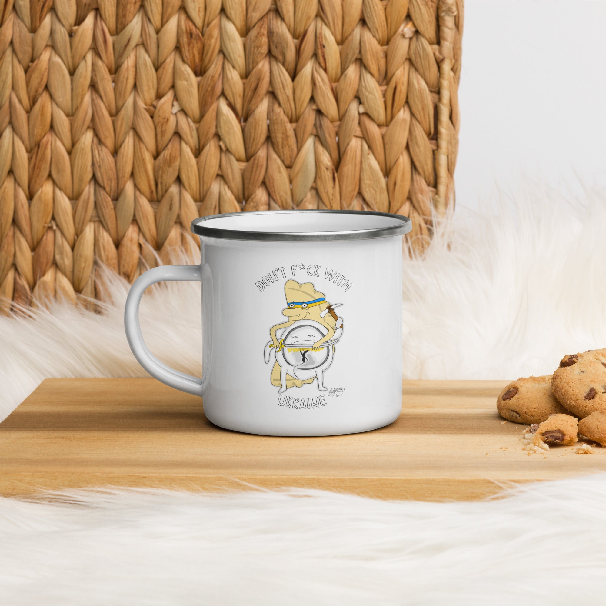 Varenyky vs Pelmeni -  Enamel Mug