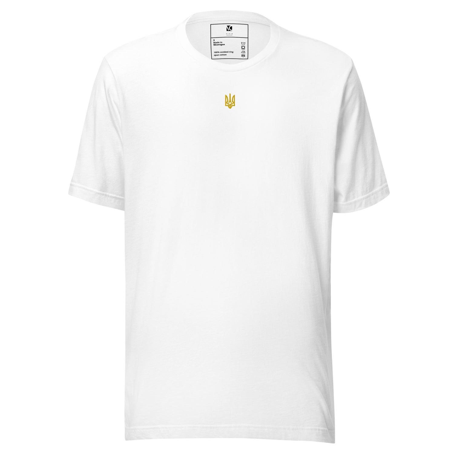 Embroidered Ukraine Coat of Arms (Gold) - Unisex T-Shirt